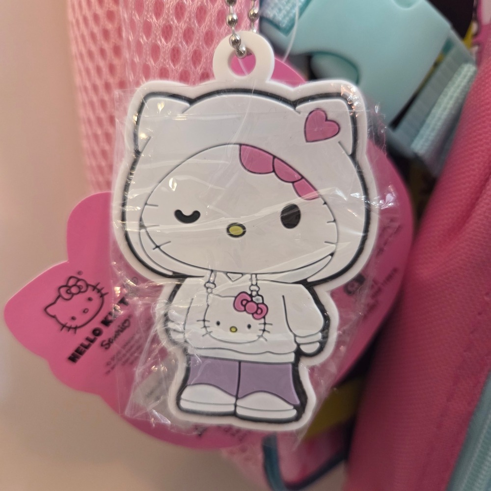 Sanrio Hello Kitty 4 Piece Backpack Set 17" Laptop Bag Lunch Tote Headphones NEW - Picture 3 of 6